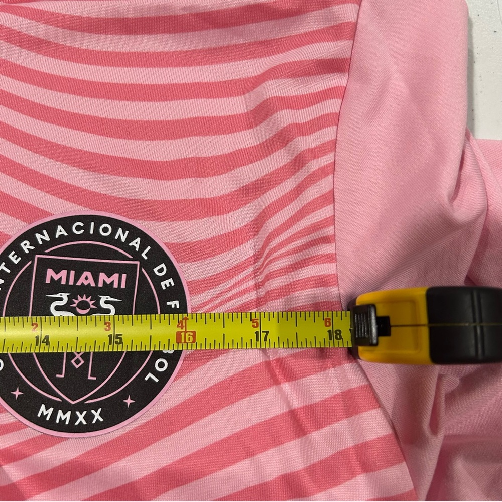 adidas Lionel Messi Inter Miami CF #10 Men's Performance Shirt Pink, XL - Picture 9 of 9